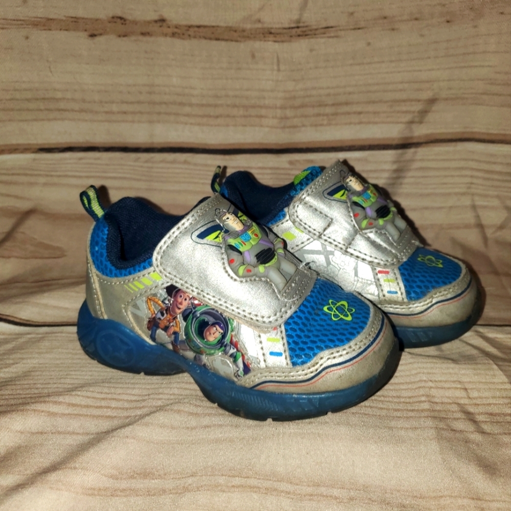 Kids Blue and Silver Toy Story Sneakers